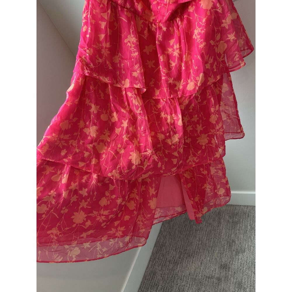 Amanda Uprichard Venezia Midi Teared Dress Floral Romantic, Size XL MSRP $268 - Picture 7 of 11